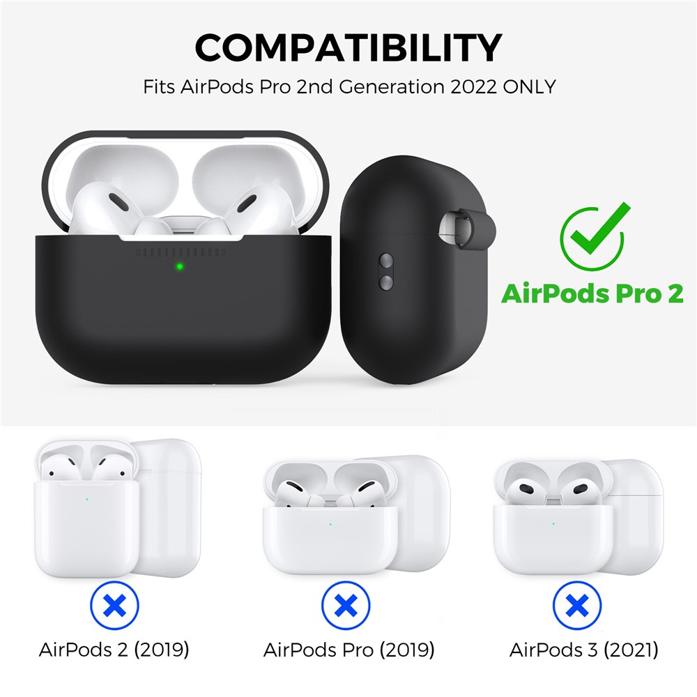Apple AirPods Pro 2 - AHASTYLE Silicone Black - 2