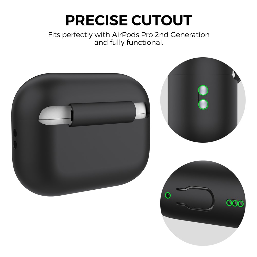 Apple AirPods Pro 2 - AHASTYLE Silicone Black - 4
