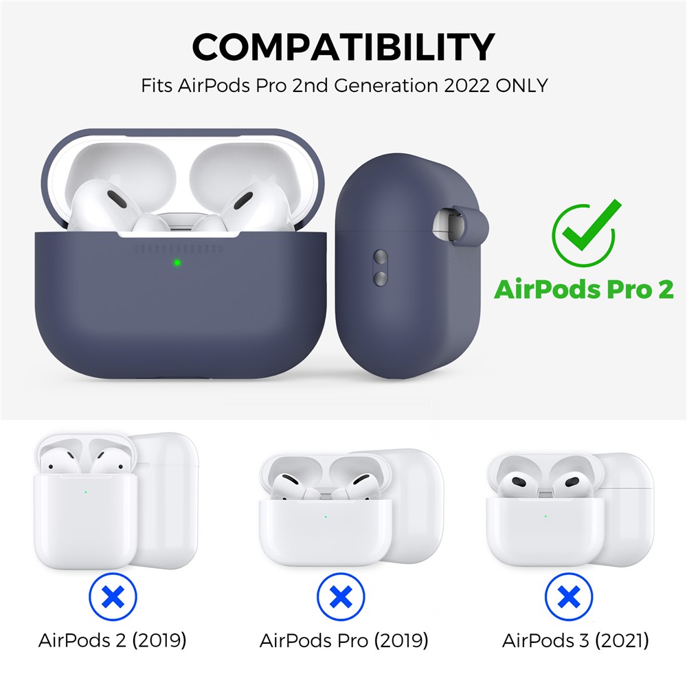 Apple AirPods Pro 2 - AHASTYLE Silicone Midnigth Blue - 2