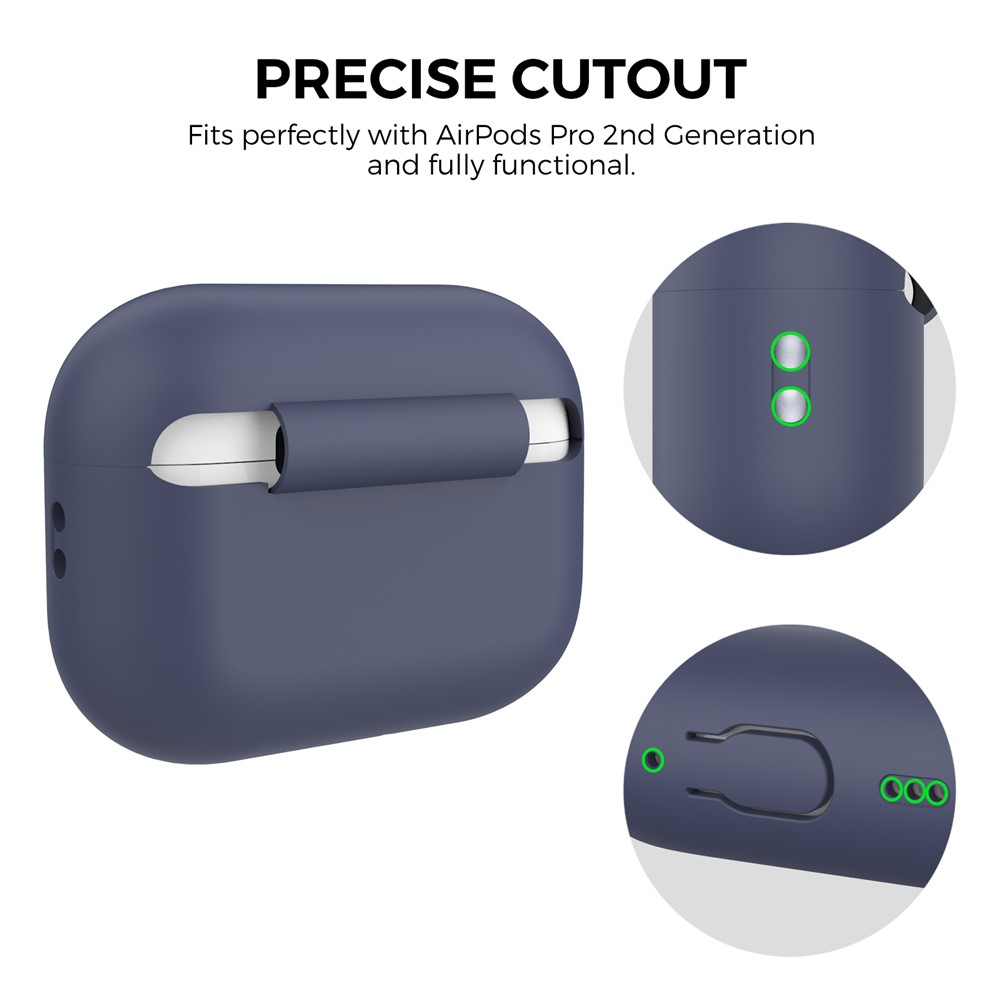 Apple AirPods Pro 2 - AHASTYLE Silicone Midnigth Blue - 4