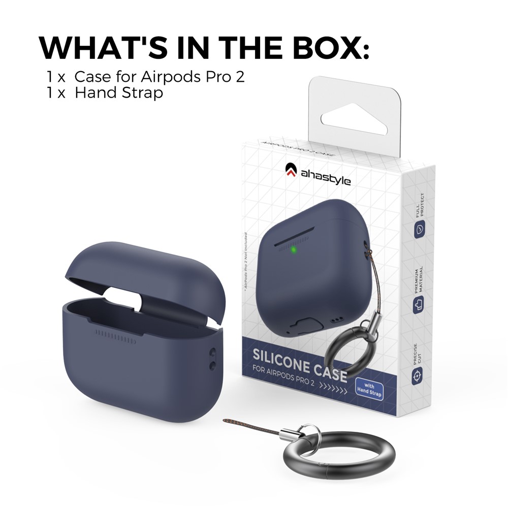 Apple AirPods Pro 2 - AHASTYLE Silicone Midnigth Blue - 7