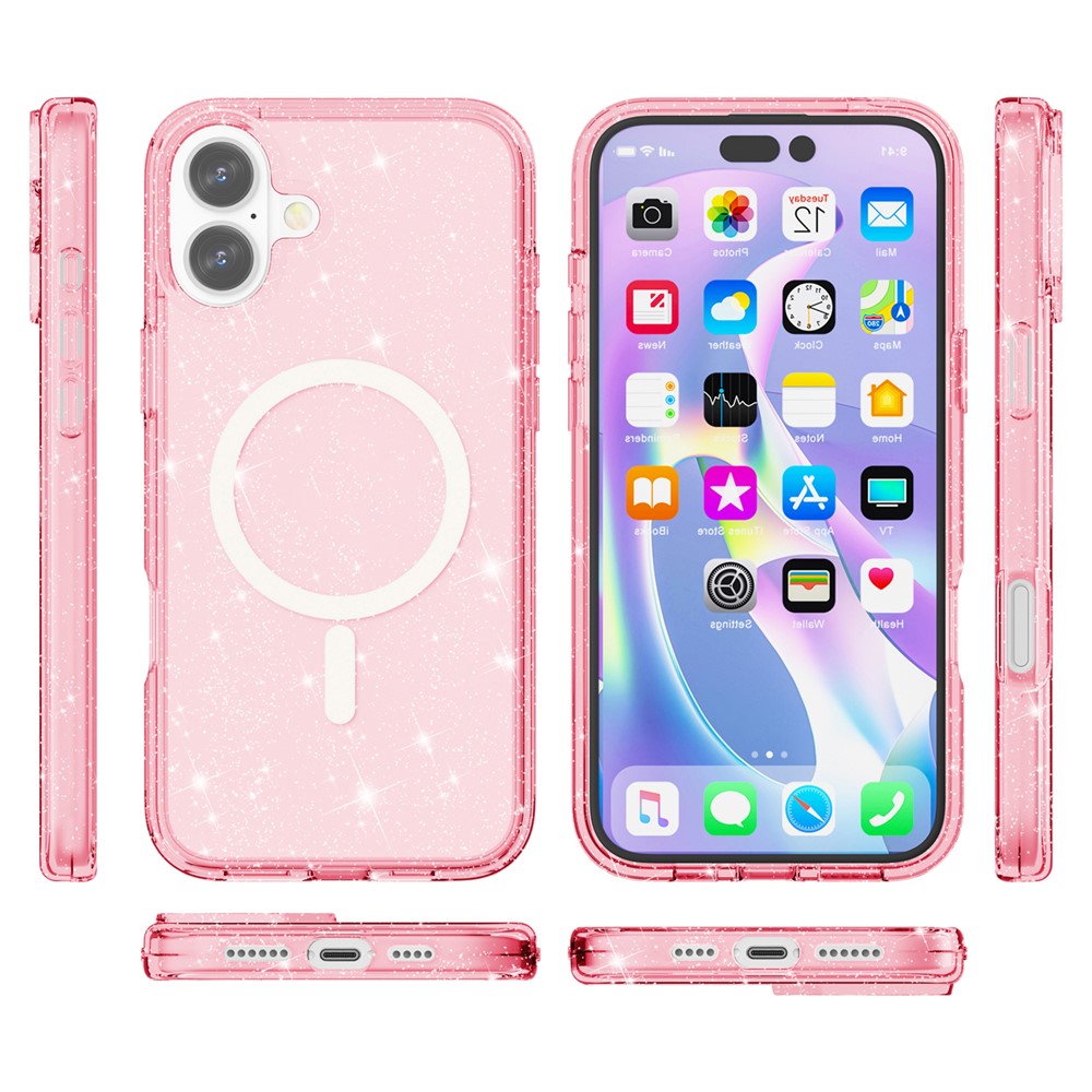 iPhone 16 - Glitter Powder With MagSafe Pink - 8