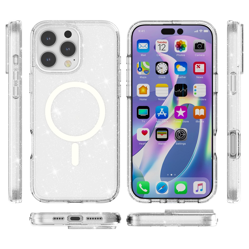 iPhone 16 Pro - Glitter Powder With MagSafe White - 8
