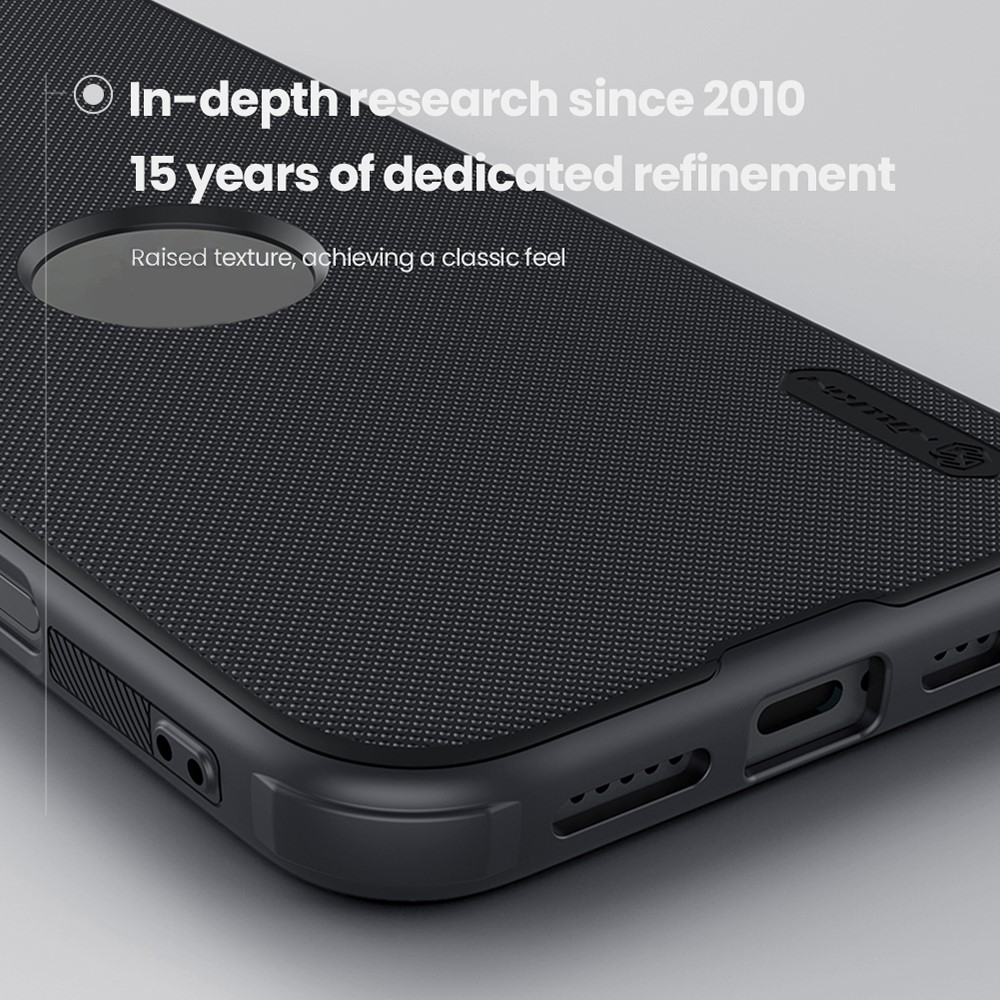 iPhone 16 - NILLKIN Frosted With Logo Hole Black - 6