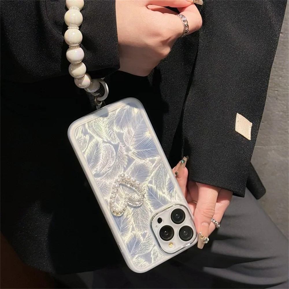iPhone 16 Pro Max - Electroplating With Beaded Strap Double Love - 3