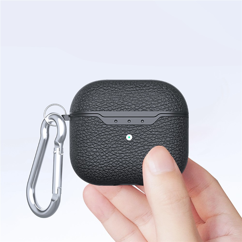 Apple AirPods 4 - Litchi Texture Black - 6