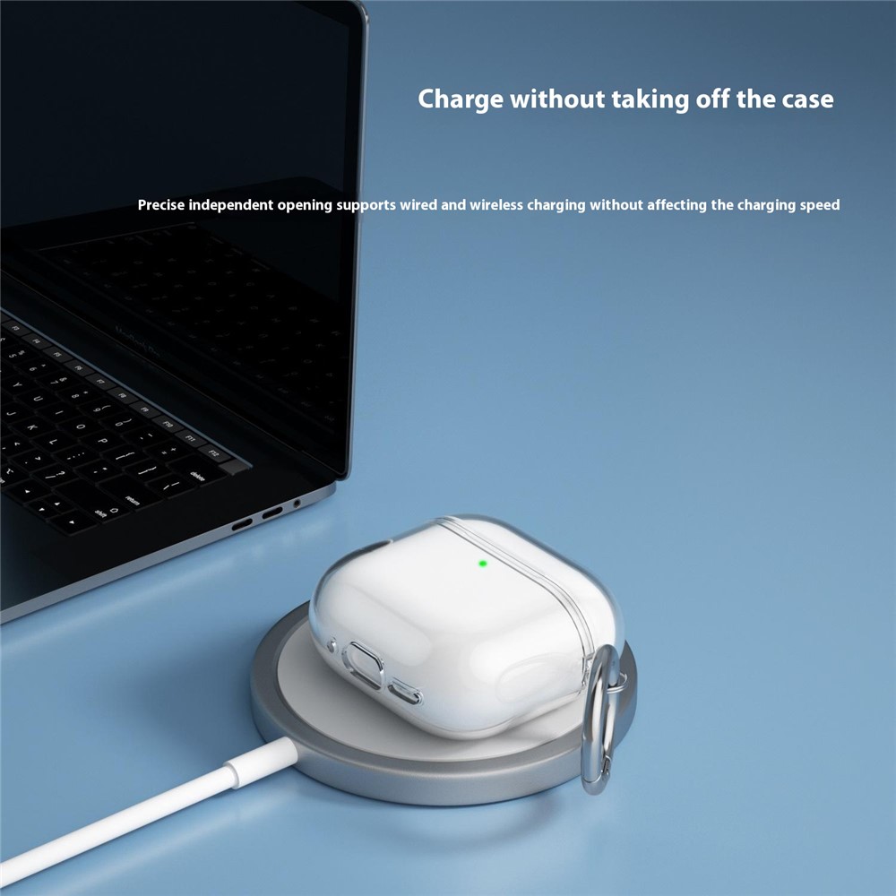 Apple AirPods 4 - TPU Glitter Transparent - 5