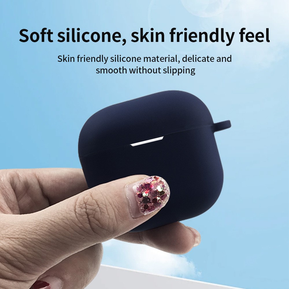 Apple AirPods 4 - Silicone Case With Hook Midnight Blue - 4