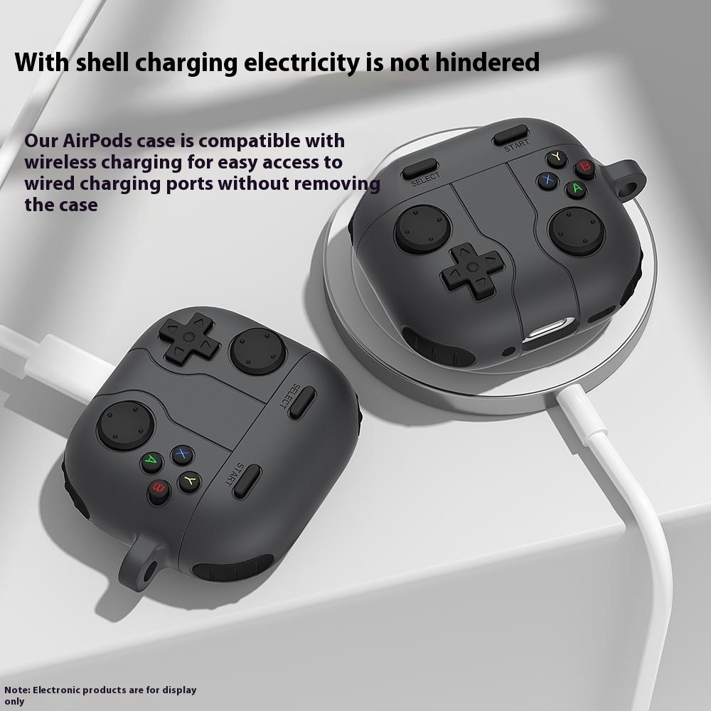Apple AirPods 4 - Silicone 3D Game Console Dark Grey - 3