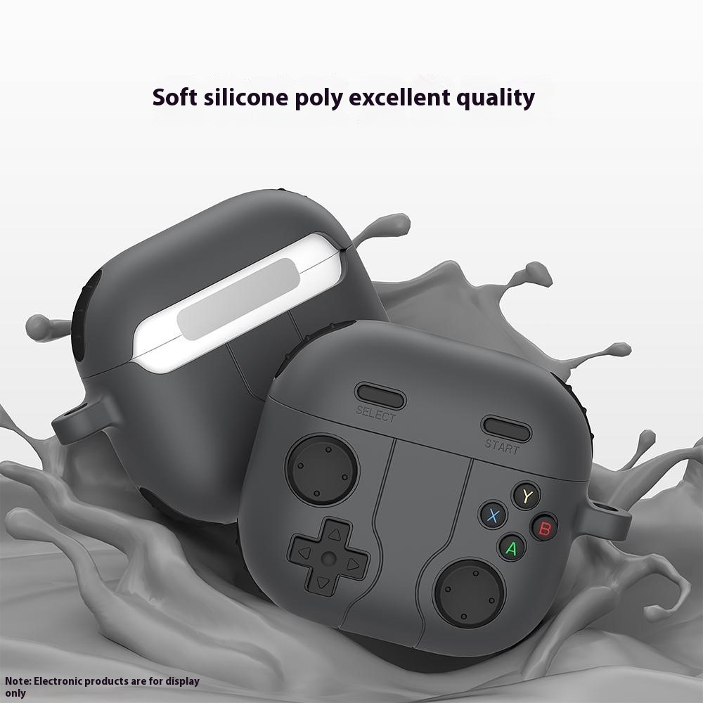 Apple AirPods 4 - Silicone 3D Game Console Dark Grey - 4