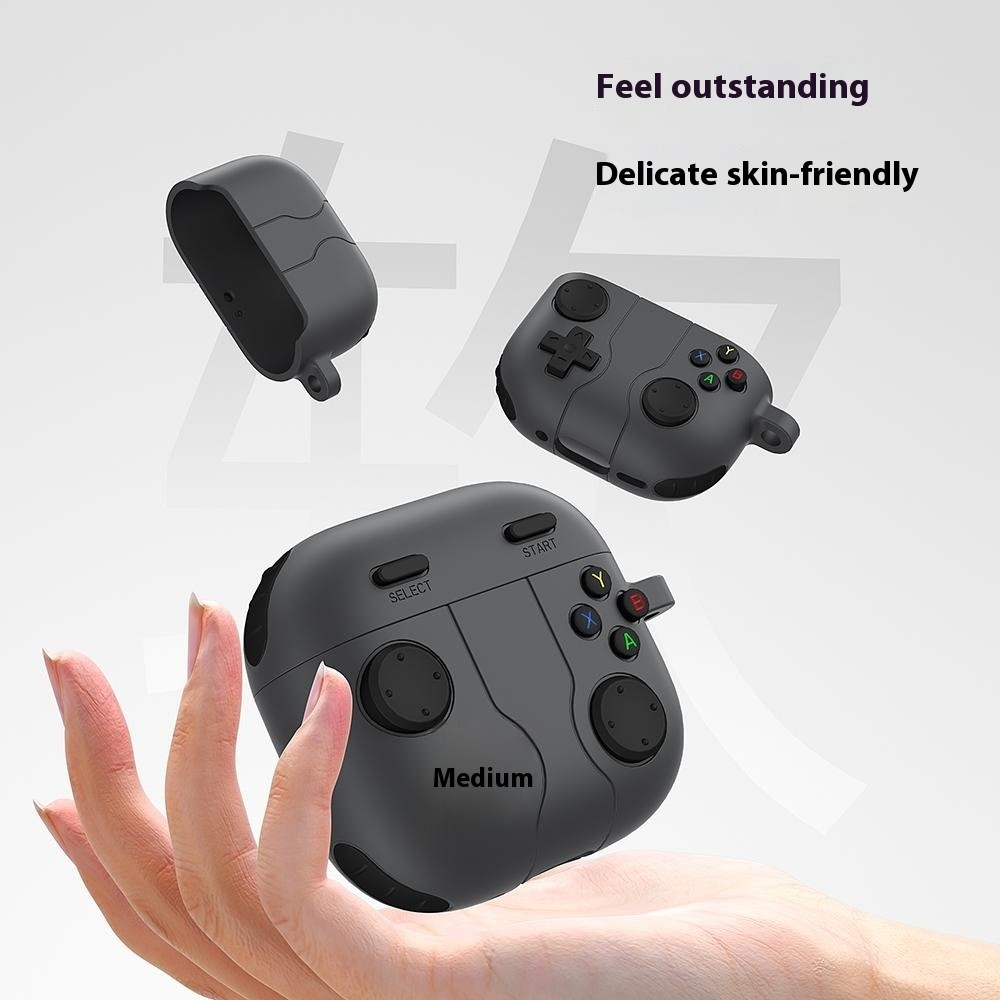 Apple AirPods 4 - Silicone 3D Game Console Dark Grey - 6