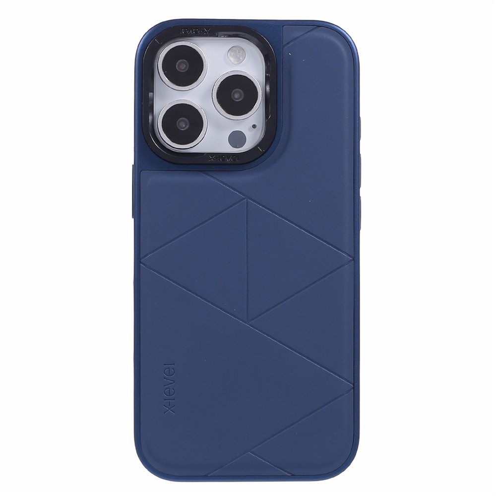 iPhone 16 Pro Max - X-LEVEL Geometric Leather Blue - 3