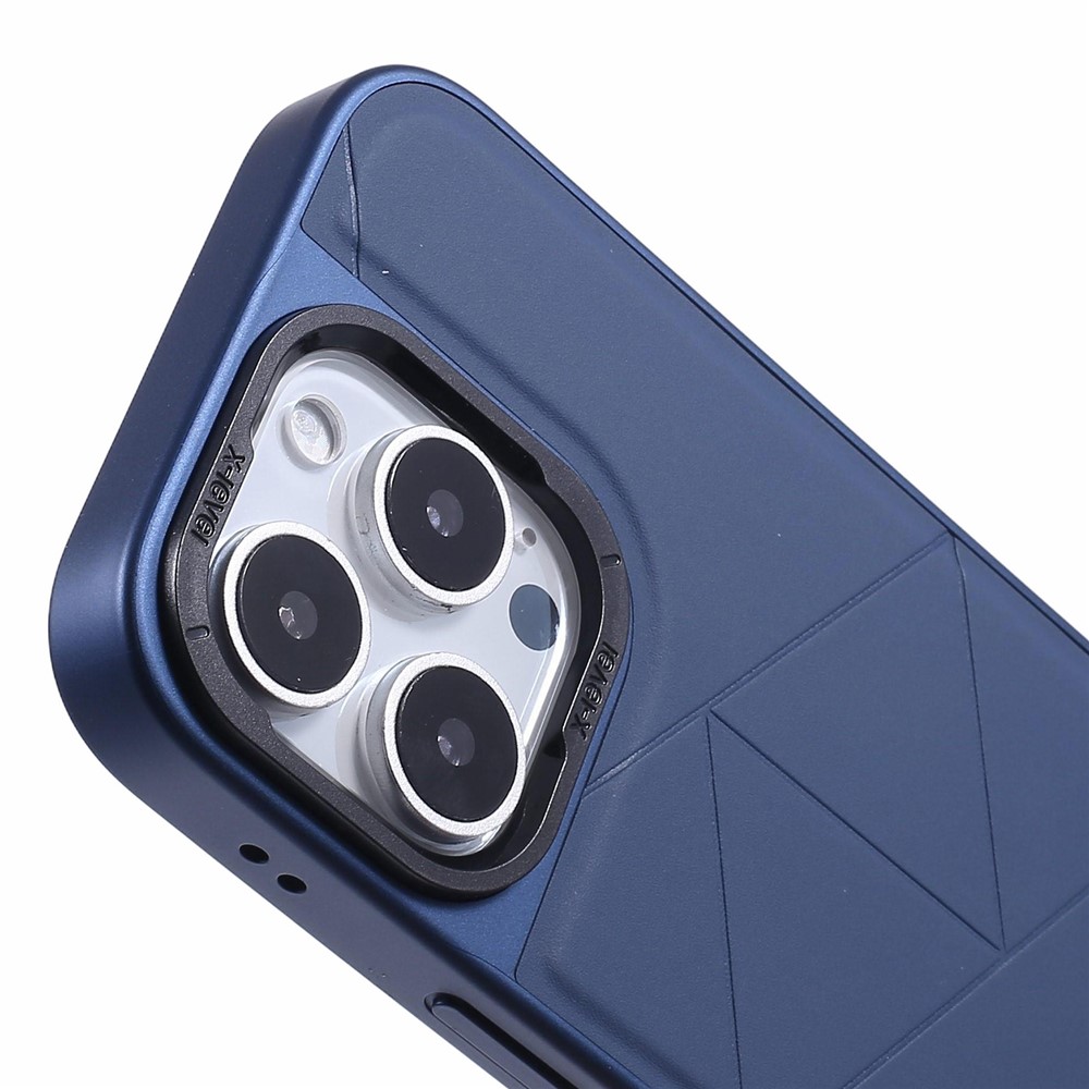 iPhone 16 Pro Max - X-LEVEL Geometric Leather Blue - 6