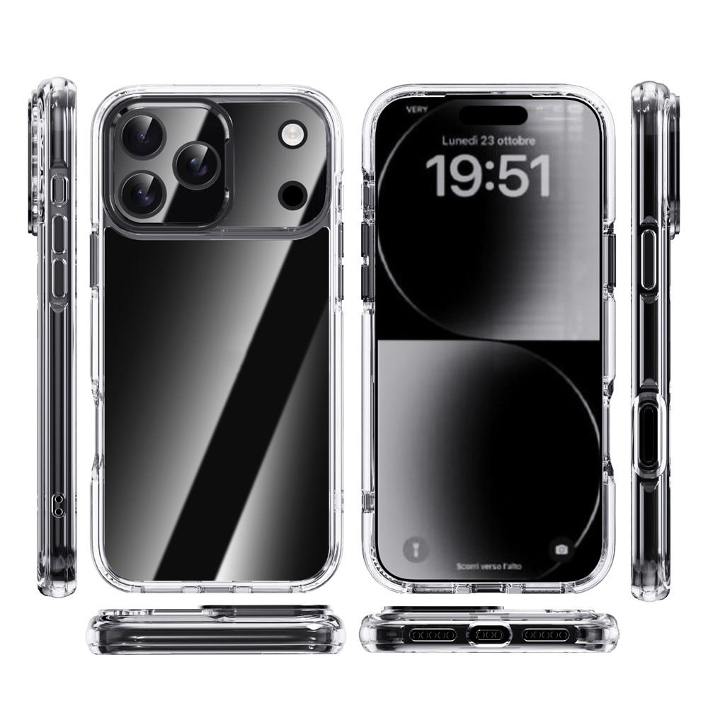 iPhone 17 Pro Max - IPAKY Metal Lens Shockproof Black - 2