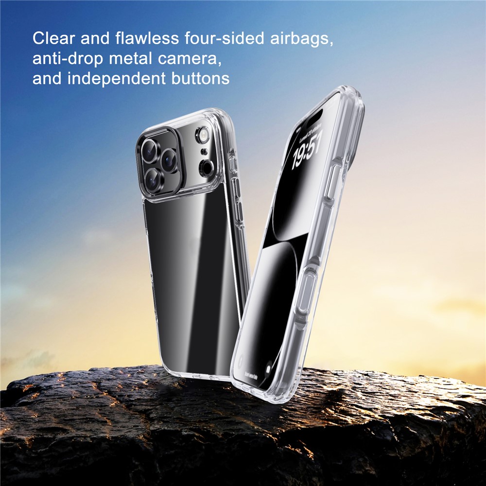 iPhone 17 Pro Max - IPAKY Metal Lens Shockproof Black - 3