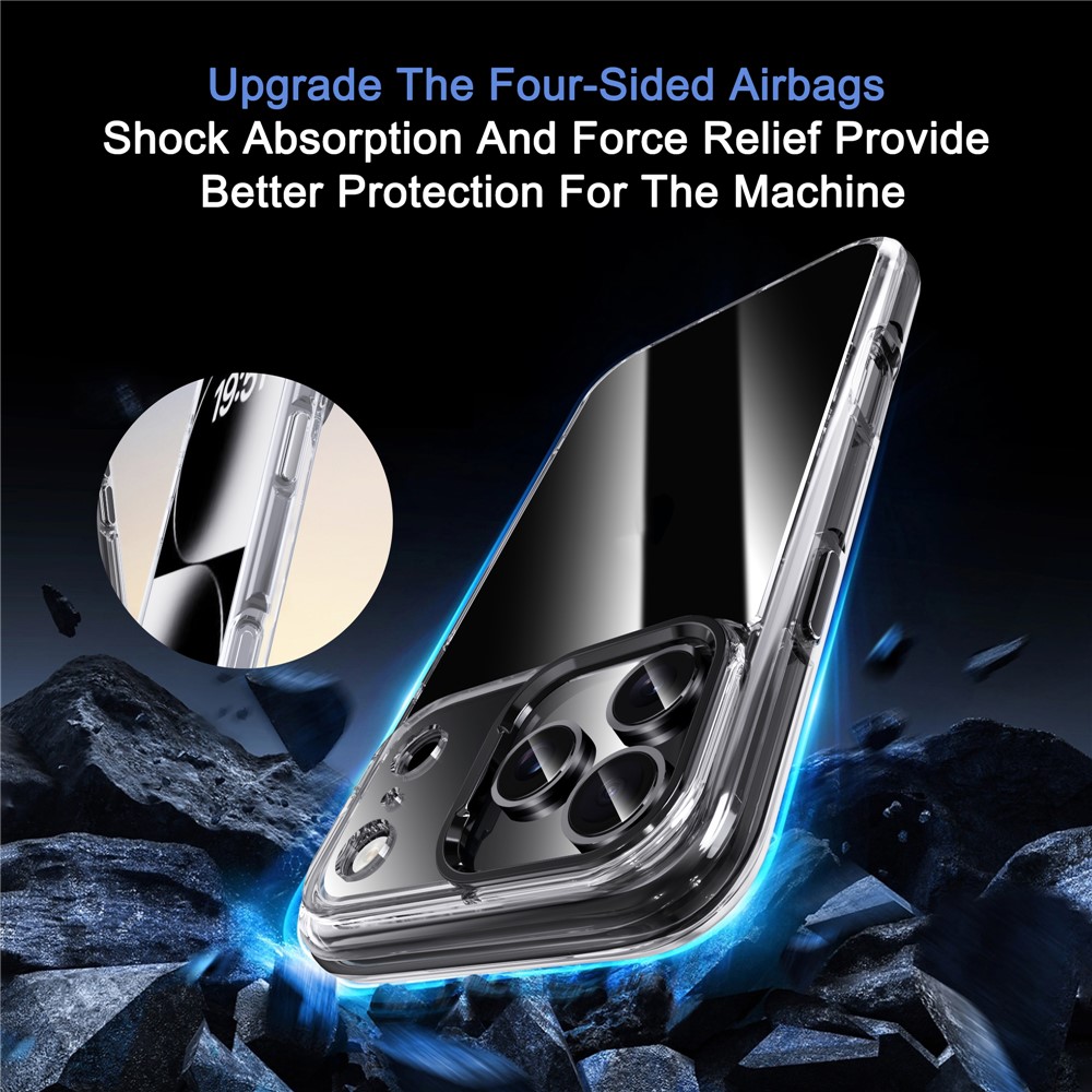 iPhone 17 Pro Max - IPAKY Metal Lens Shockproof Silver - 7