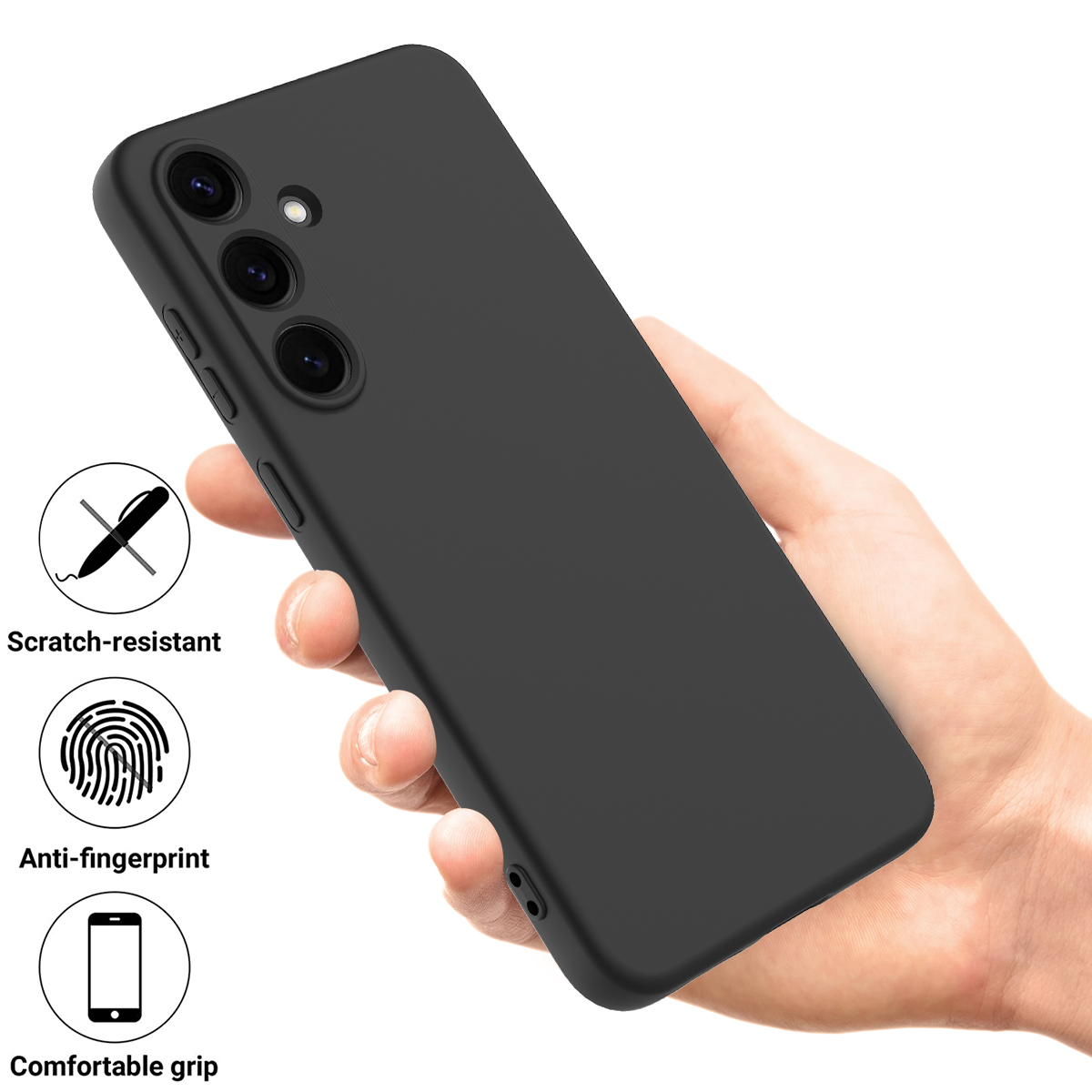 SS Gxy S25 FE - Liquid Silicone Black - 2