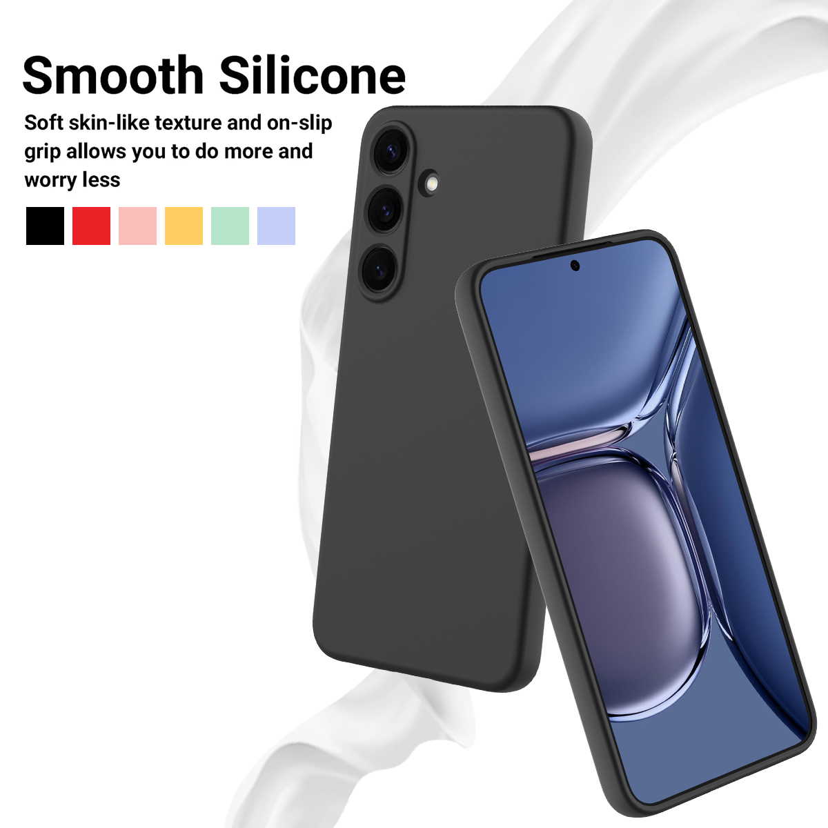 SS Gxy S25 FE - Liquid Silicone Black - 3