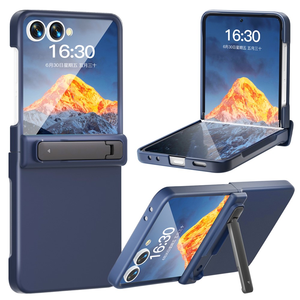 SS Gxy Z Flip 7 - Kickstand Case Built-In Dark Blue