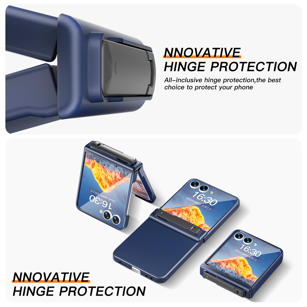 SS Gxy Z Flip 7 - Kickstand Case Built-In Dark Blue - 2