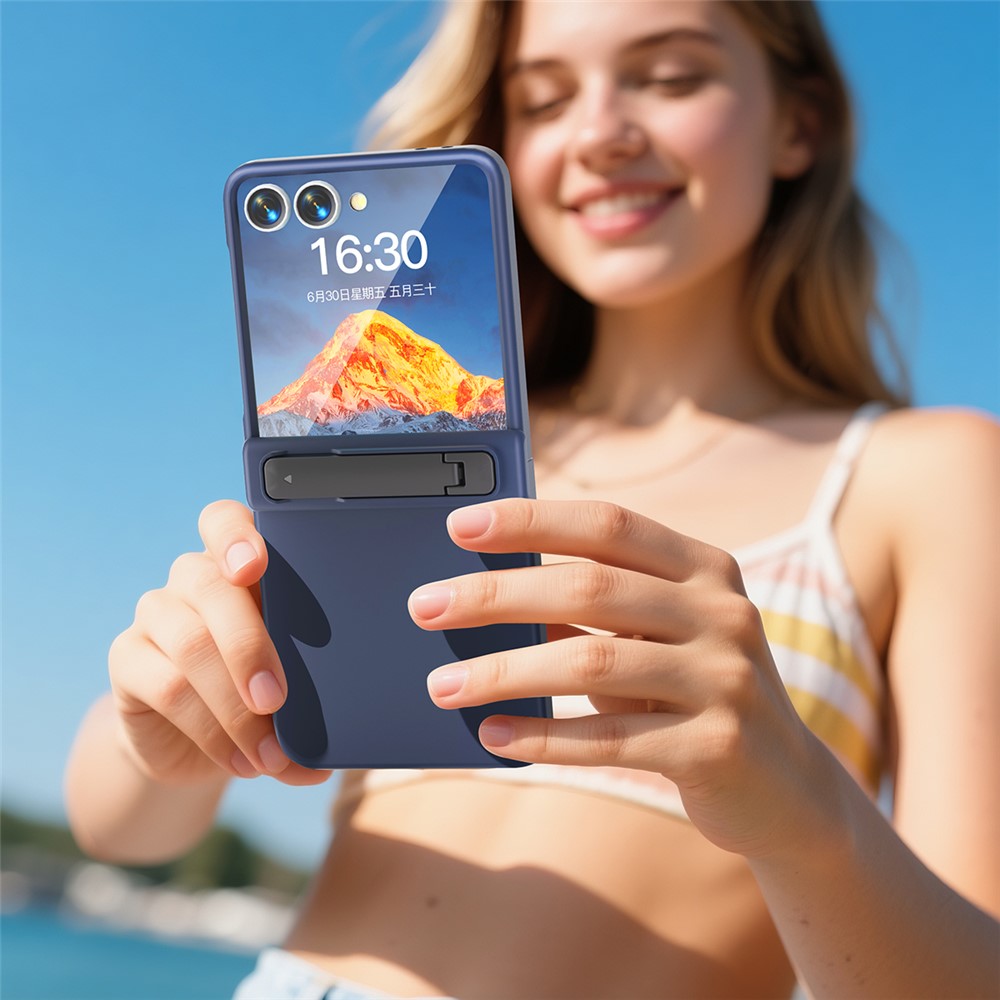 SS Gxy Z Flip 7 - Kickstand Case Built-In Dark Blue - 7
