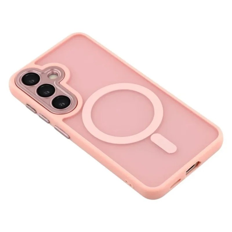 SS Gxy S25 FE - WANLONFENG With MagSafe and Tempered Glass Pink - 5