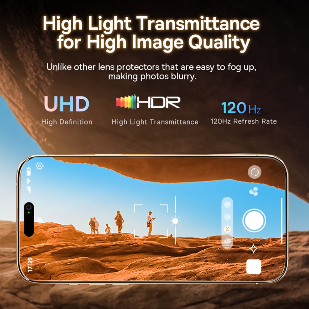 iPhone 17 Pro Max - BASEUS Camera Lens Glass Protector - 7