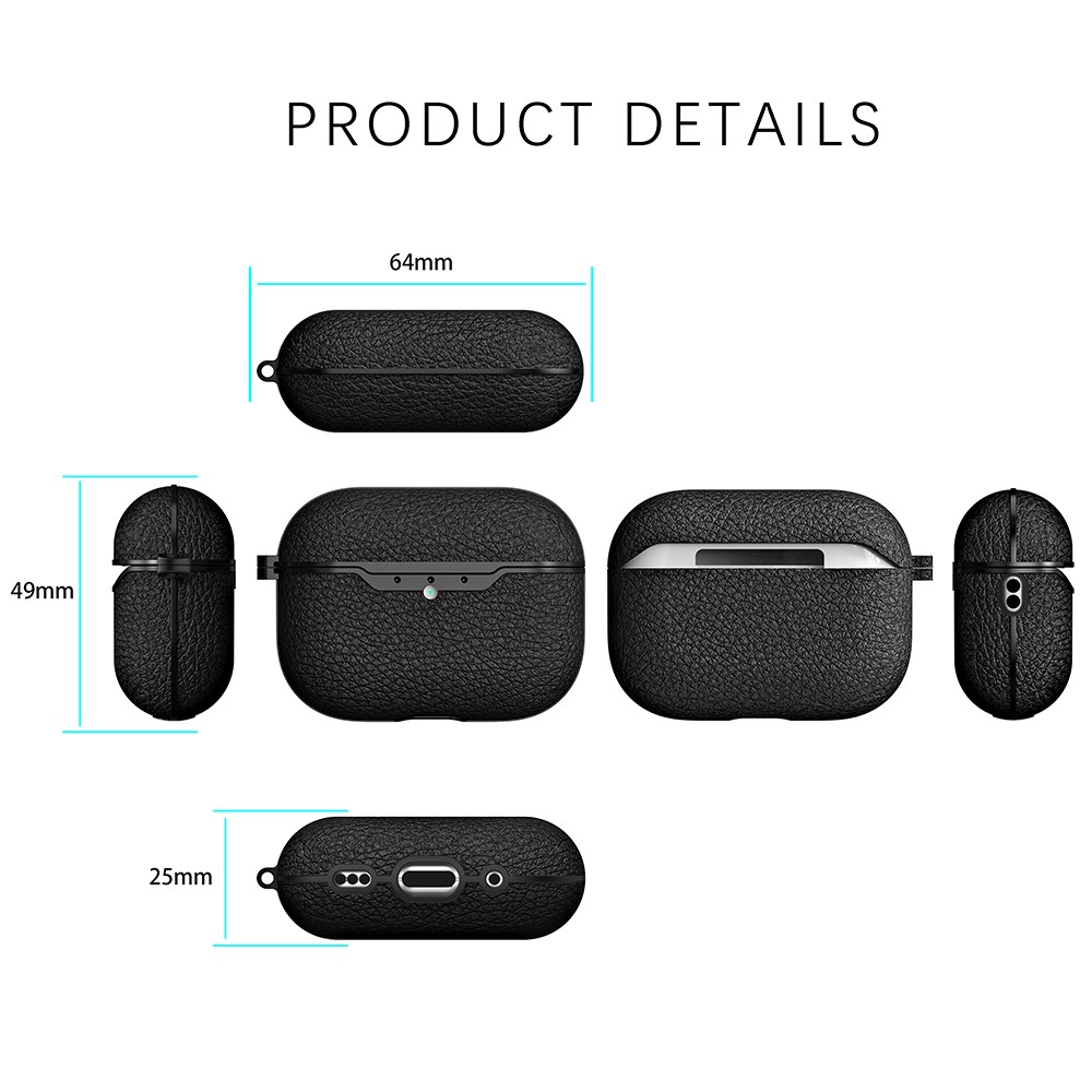 Apple AirPods Pro 3 - Litchi Texture Black - 8