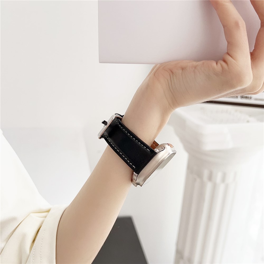 Apple Watch 46/49mm - Leather Strap Dark Brown - 3