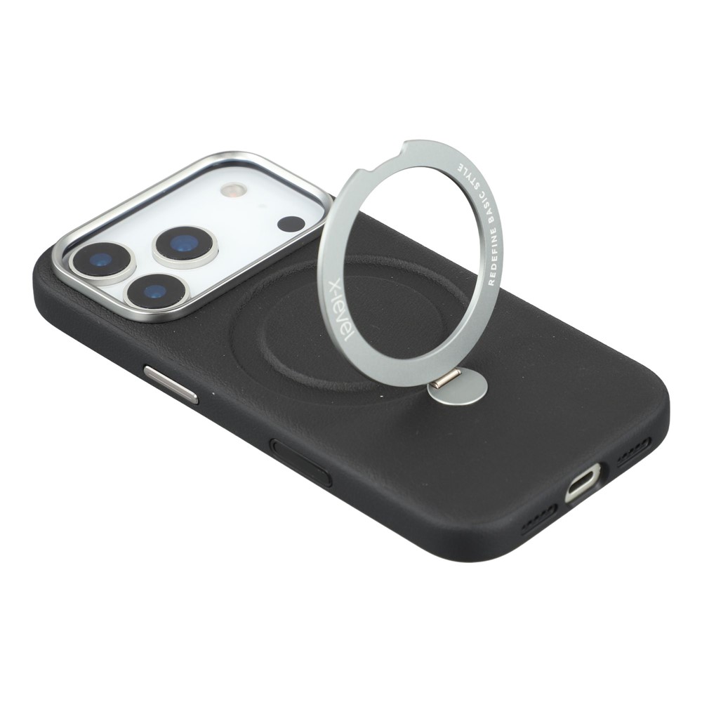 iPhone 17 Pro Max - X-LEVEL Kickstand Magnetic Case Black - 5
