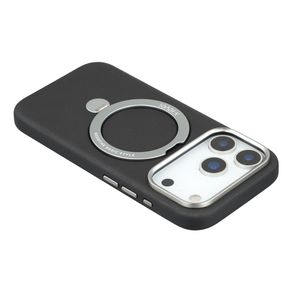 iPhone 17 Pro Max - X-LEVEL Kickstand Magnetic Case Black - 6
