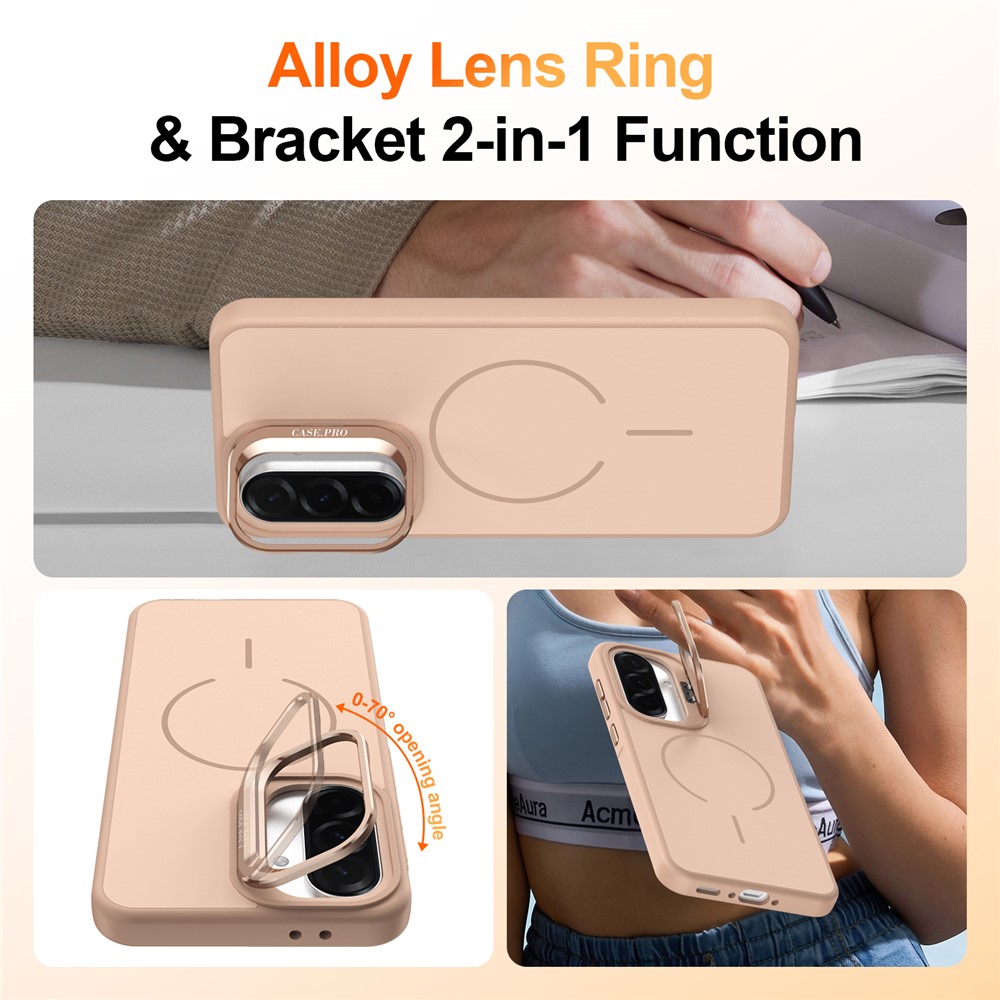 SS Gxy A57 - Skin Touch Magnetic Kickstand Desert Gold - 2