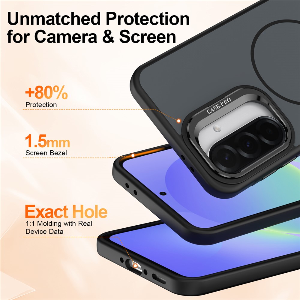 SS Gxy A57 - Skin Touch Magnetic Kickstand Black - 5