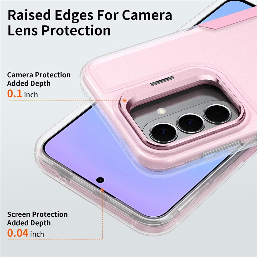 SS Gxy A57 - TPU Hybrid Kickstand Transparent Pink - 5