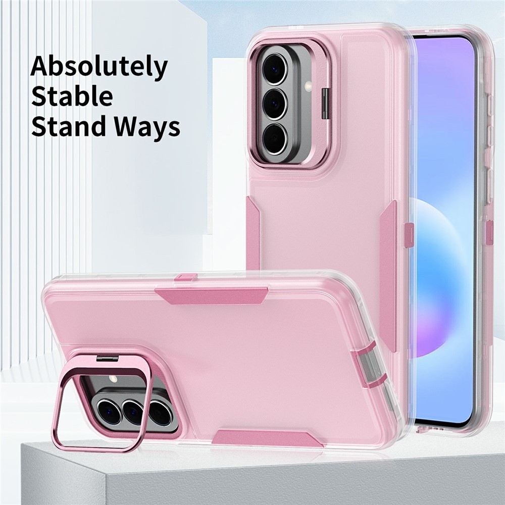 SS Gxy A57 - TPU Hybrid Kickstand Transparent Pink - 6