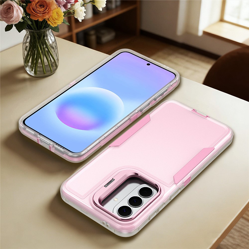 SS Gxy A57 - TPU Hybrid Kickstand Transparent Pink - 9