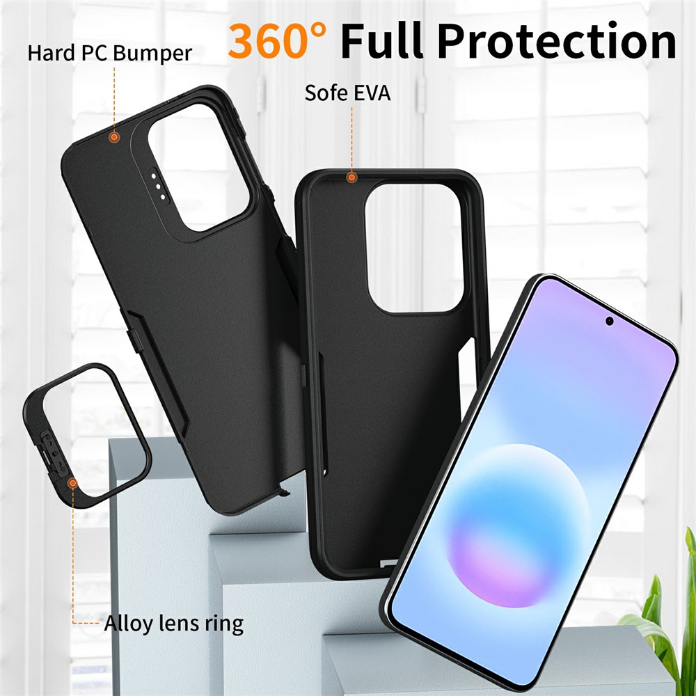 SS Gxy A57 - TPU Hybrid Kickstand Black - 4