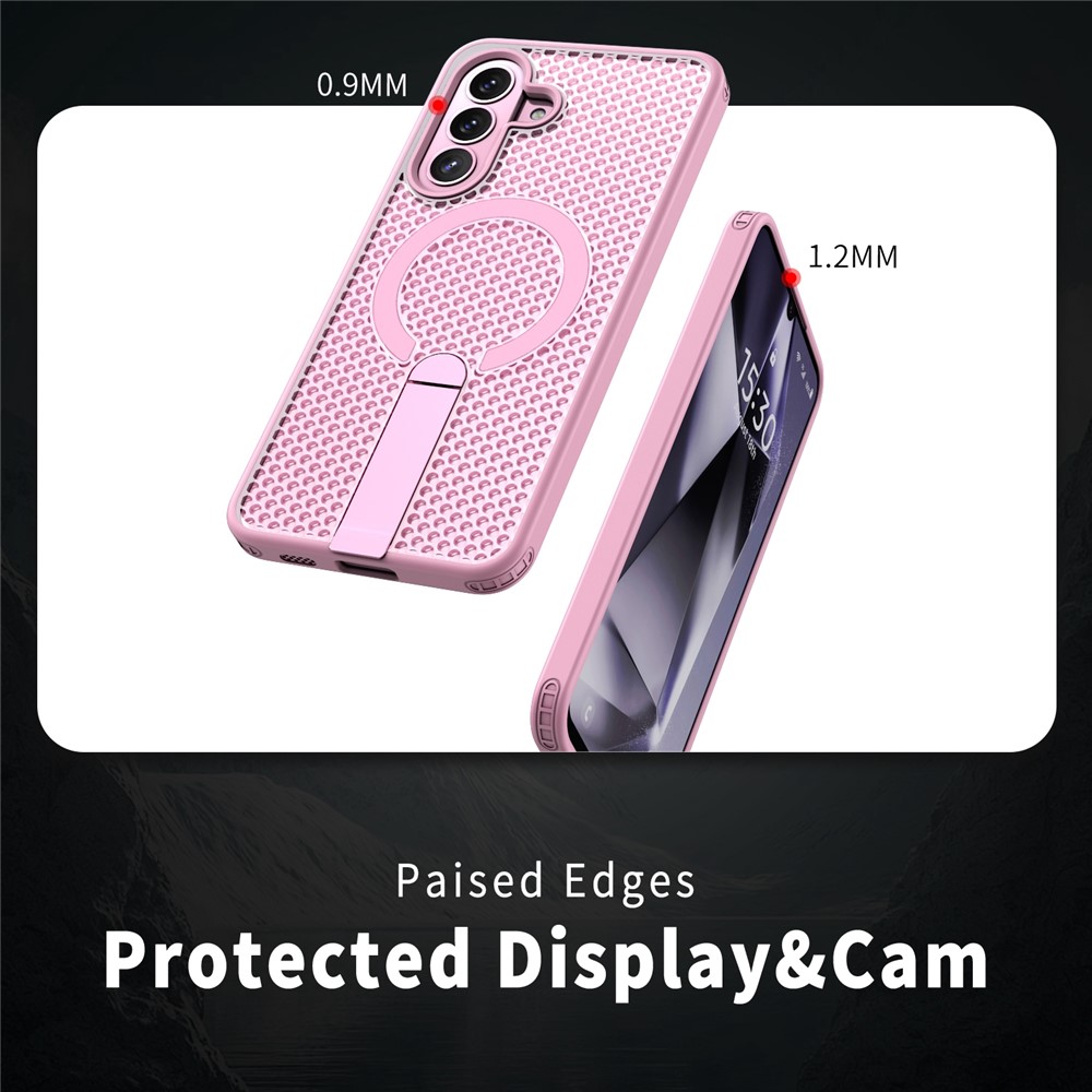 SS Gxy A57 - Kickstand Grid Texture Pink - 4