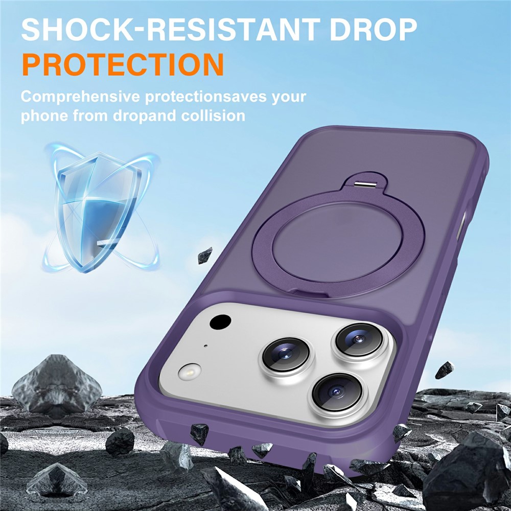 iPhone 17 Pro Max - Hard Case With Ring Magnetic Purple - 3