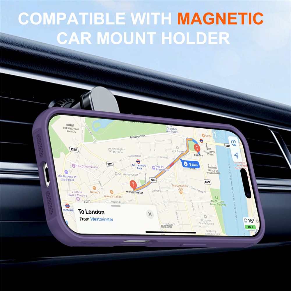 iPhone 17 Pro Max - Hard Case With Ring Magnetic Purple - 4