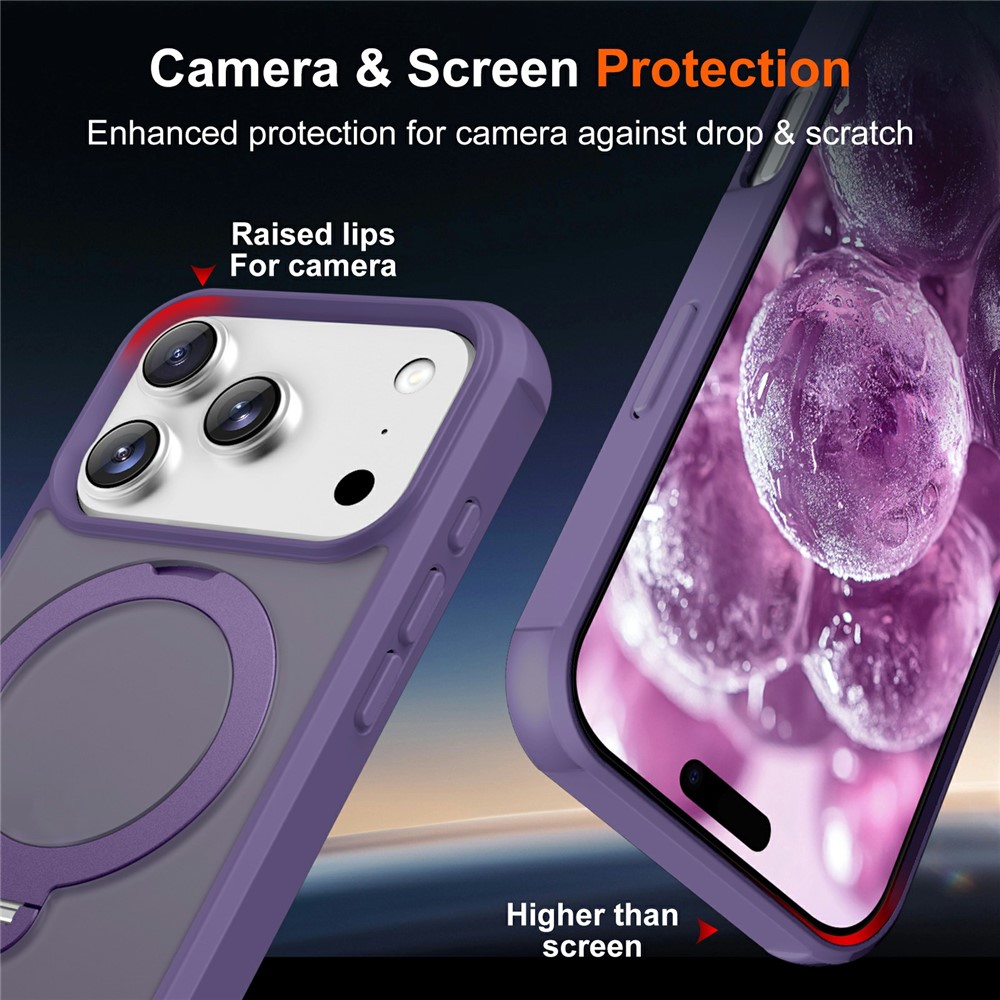iPhone 17 Pro Max - Hard Case With Ring Magnetic Purple - 5