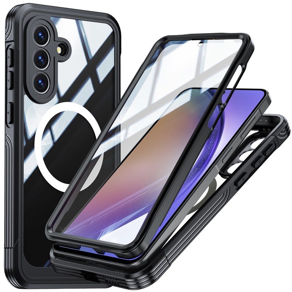 SS Gxy A57 - Magnetic Case With Tempered Glass Black