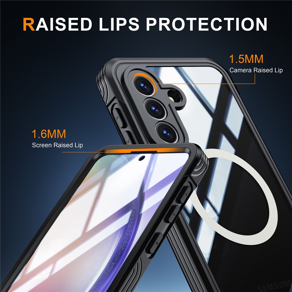 SS Gxy A57 - Magnetic Case With Tempered Glass Black - 2