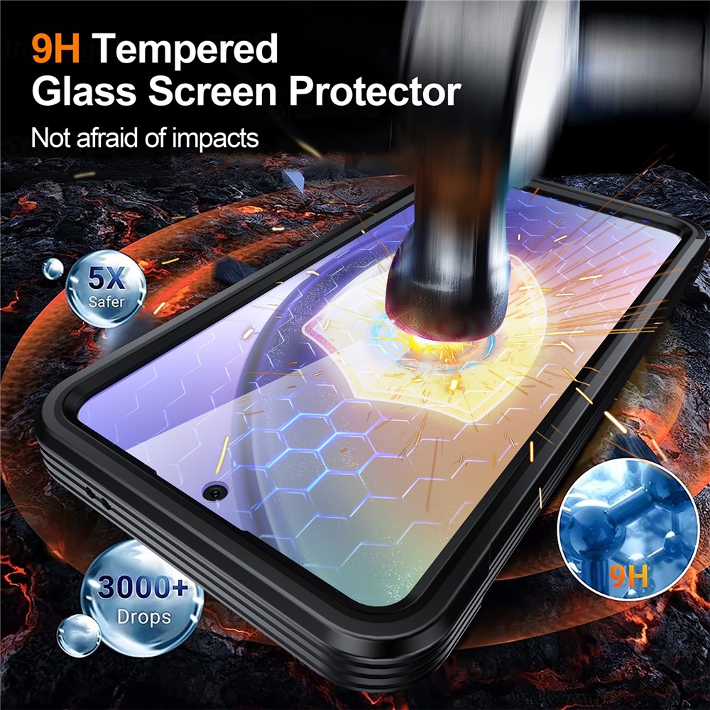 SS Gxy A57 - Magnetic Case With Tempered Glass Black - 5