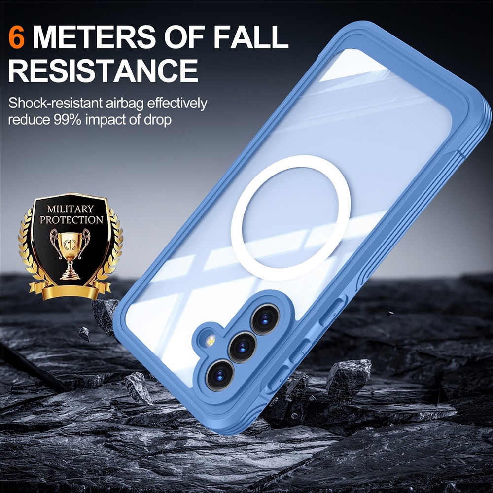 SS Gxy A57 - Magnetic Case With Tempered Glass Sky Blue - 3