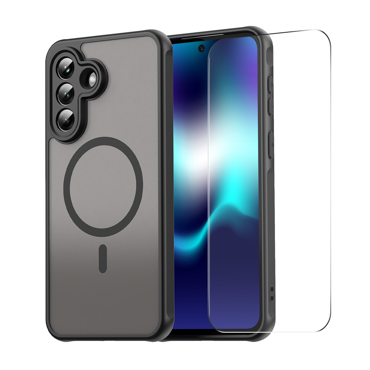 SS Gxy A57 - ENKAY Magnetic Matte With Tempered Glass Black