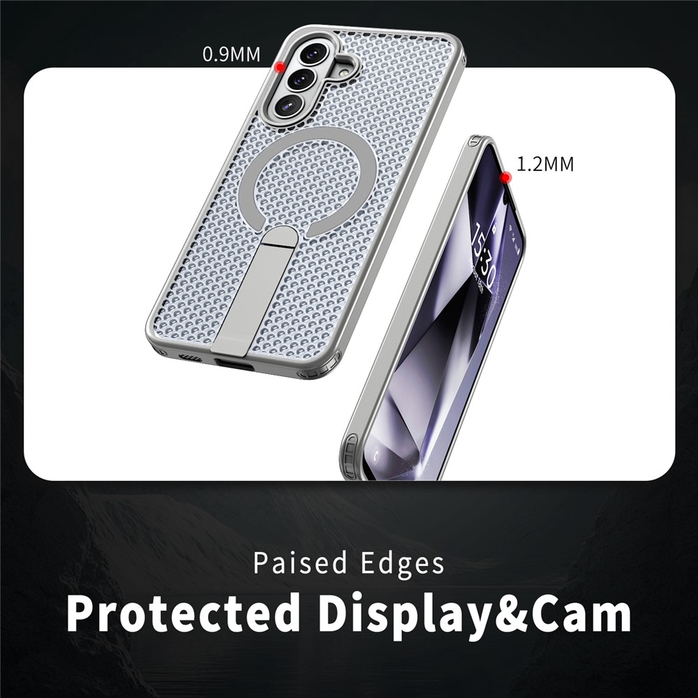 SS Gxy A57 - Kickstand Grid Texture Titanium Grey - 4