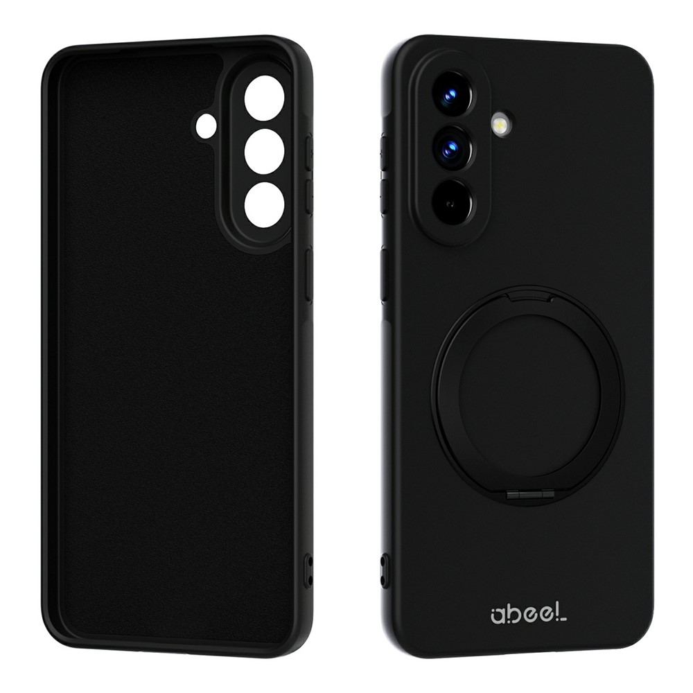 SS Gxy A57 - ABEEL Kickstand Liquid Silicone Black