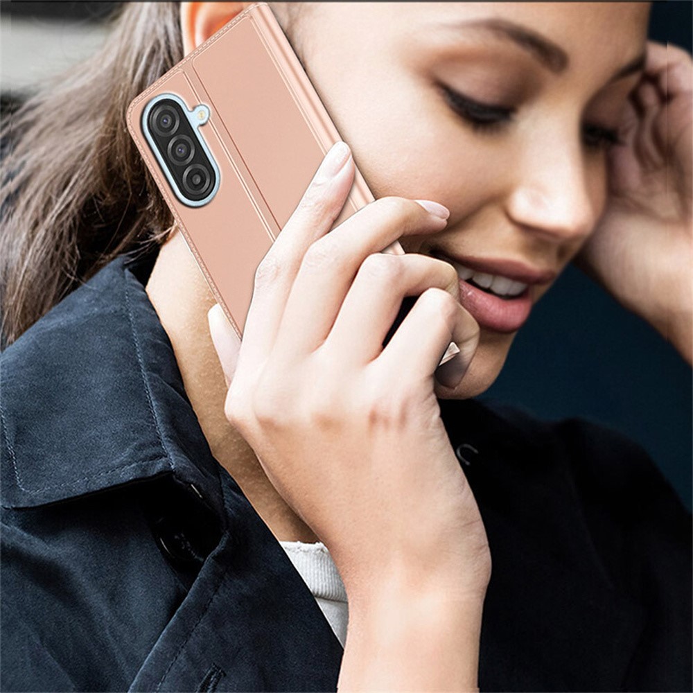SS Gxy A57 - PU Leather Card Holder Stand Rose Gold - 6