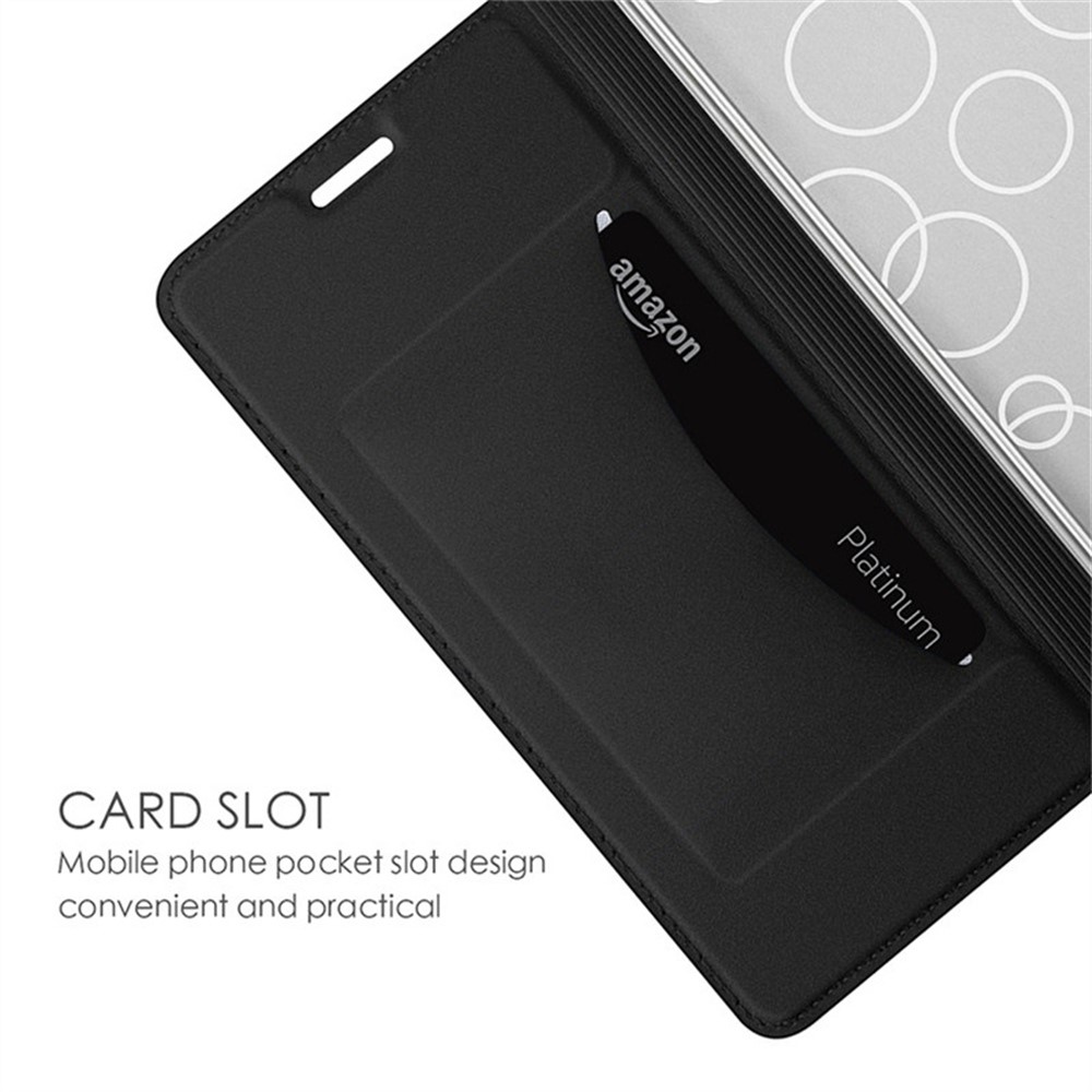 SS Gxy A57 - PU Leather Card Holder Stand Black - 4